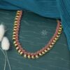 pink stone necklace for women