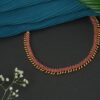 gold & red toned necklace set