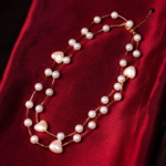 Heart Pearl Elegance Stoned Necklace