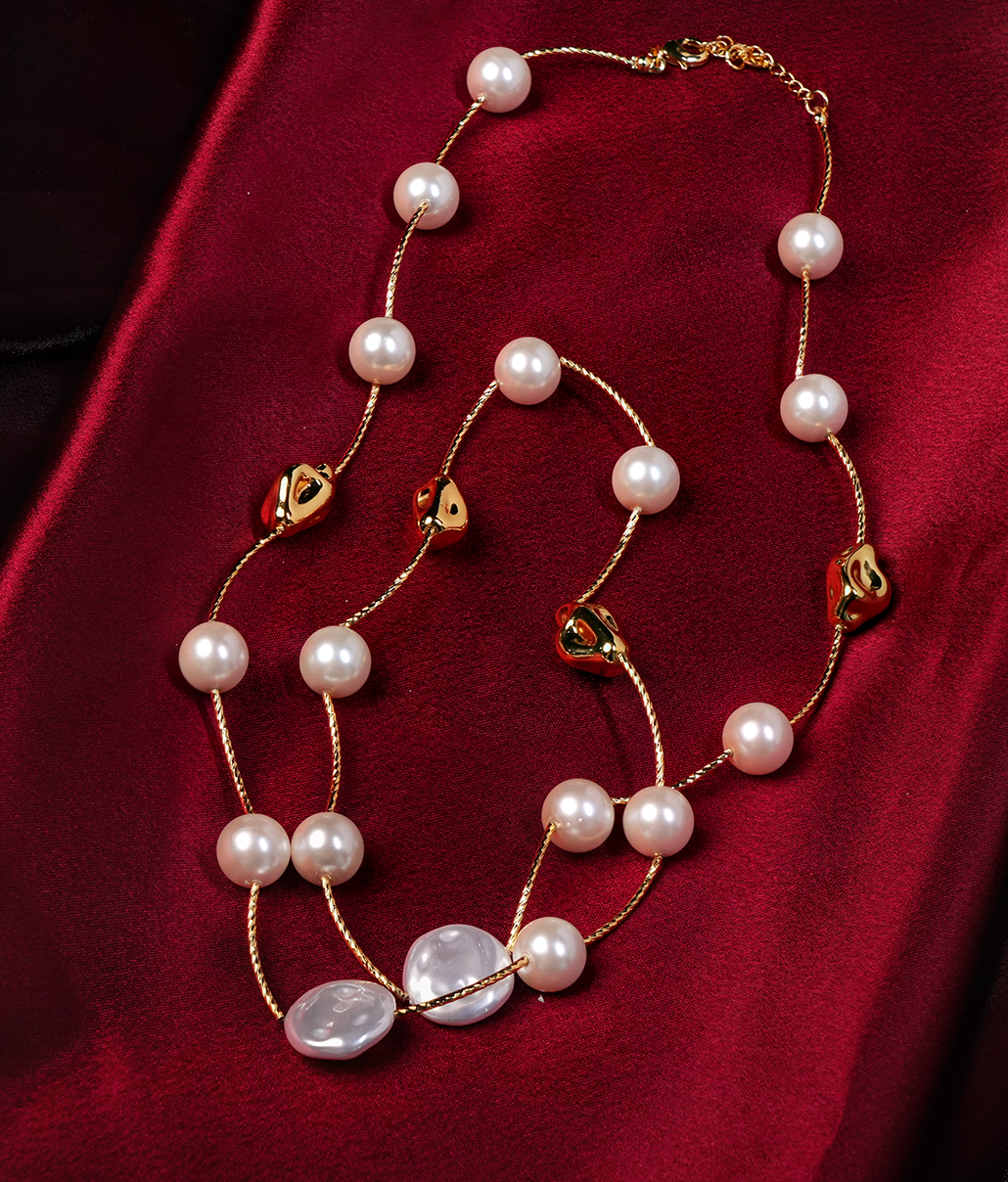 Pearl Grace Stoned Necklace for women