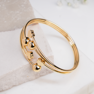 Geometric Charm Layered Bracelet