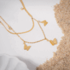 Butterfly Charm Layered Necklace